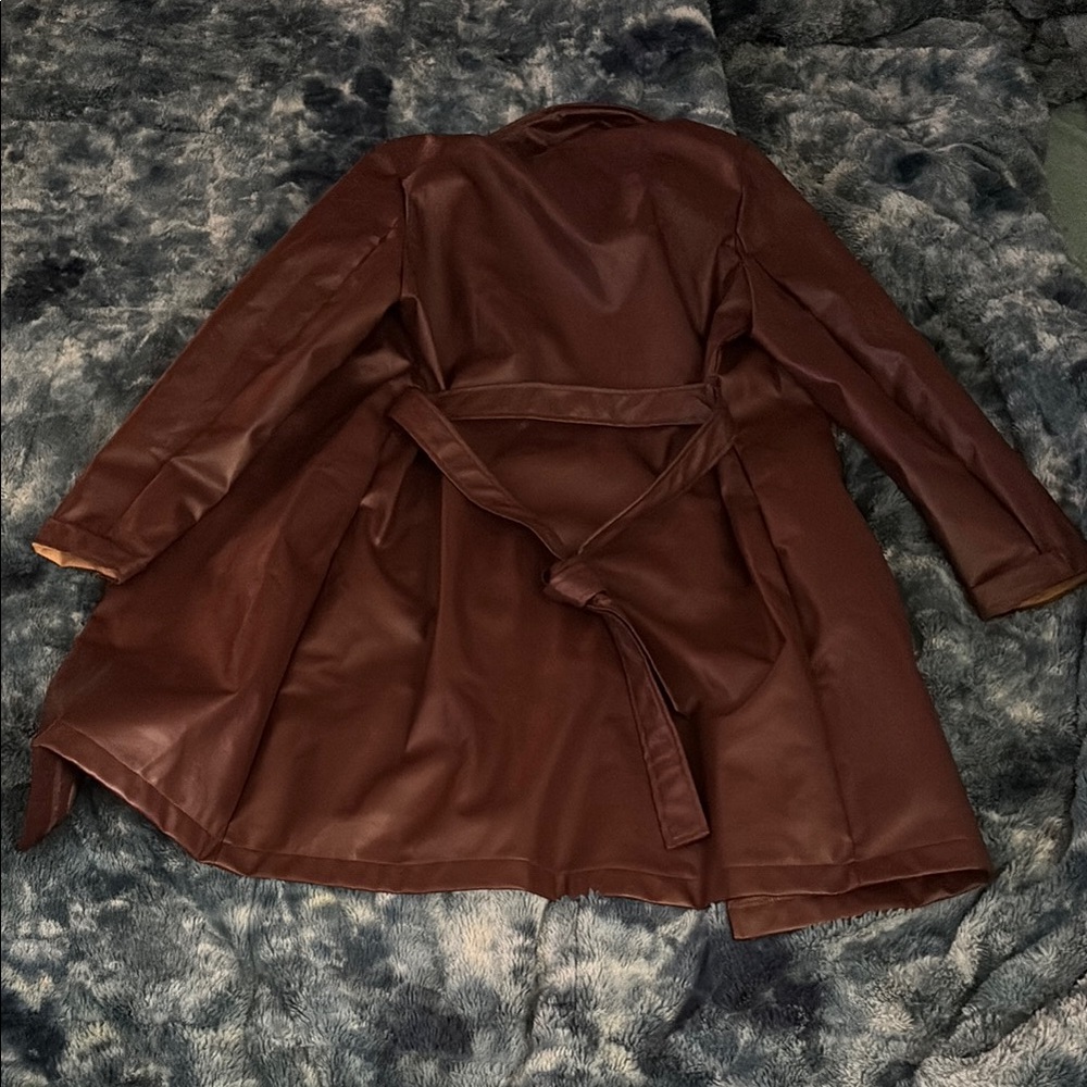 Women's Brown Double-Breasted Coat
